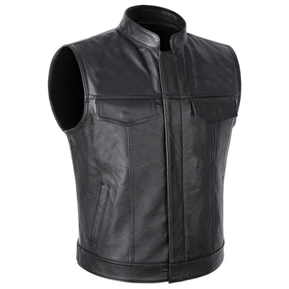 veste en cuir sans manche - helmetix ANR 69