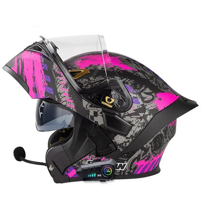 Casque moto modulable bluetooth intégré - HELMETIX B25