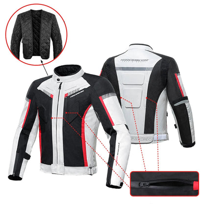 blouson hiver homme moto (protection) - helmetix HJK 168