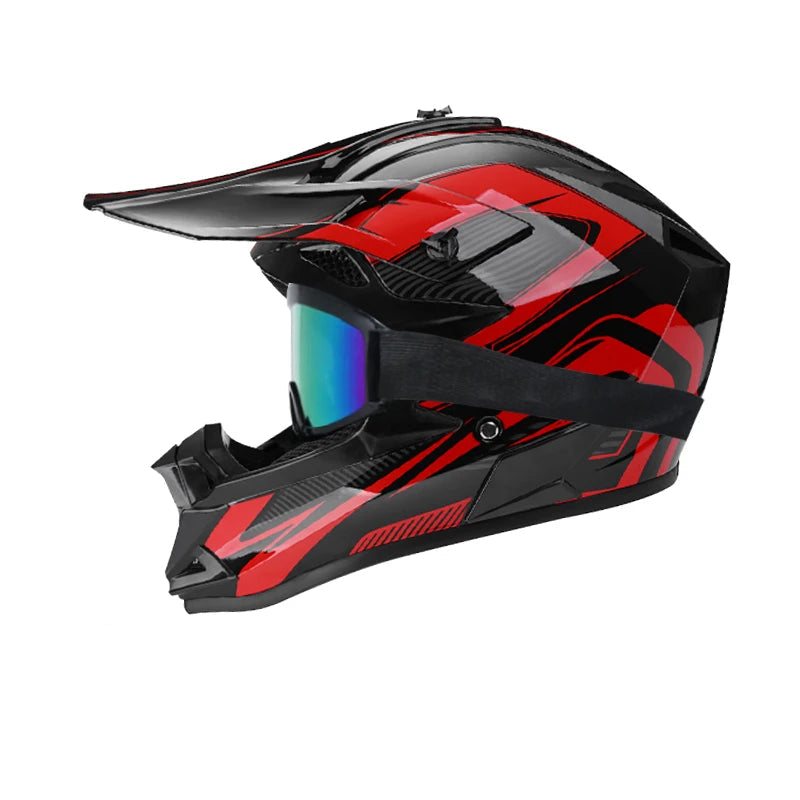 Casque moto cross bleu - Helmetix TTR 55