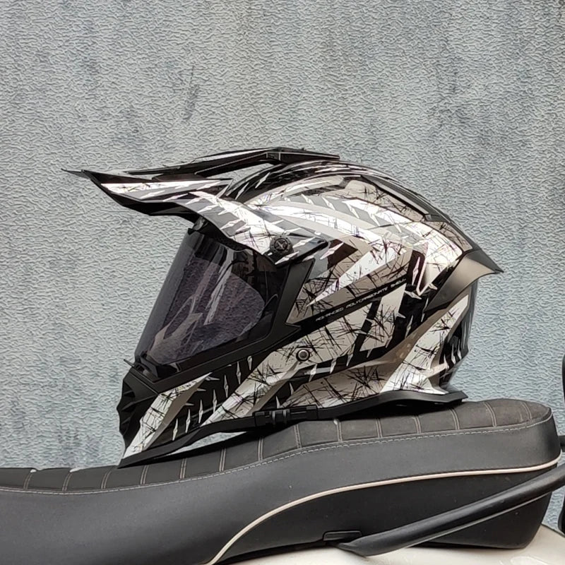 Casque moto cross carbone - Helmetix LX 56
