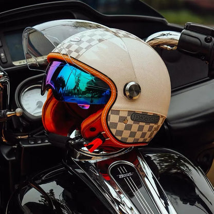 Casque moto vintage homologué - Helmetix BGX 850