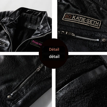 veste moto cuir homme vintage - helmetix CP256