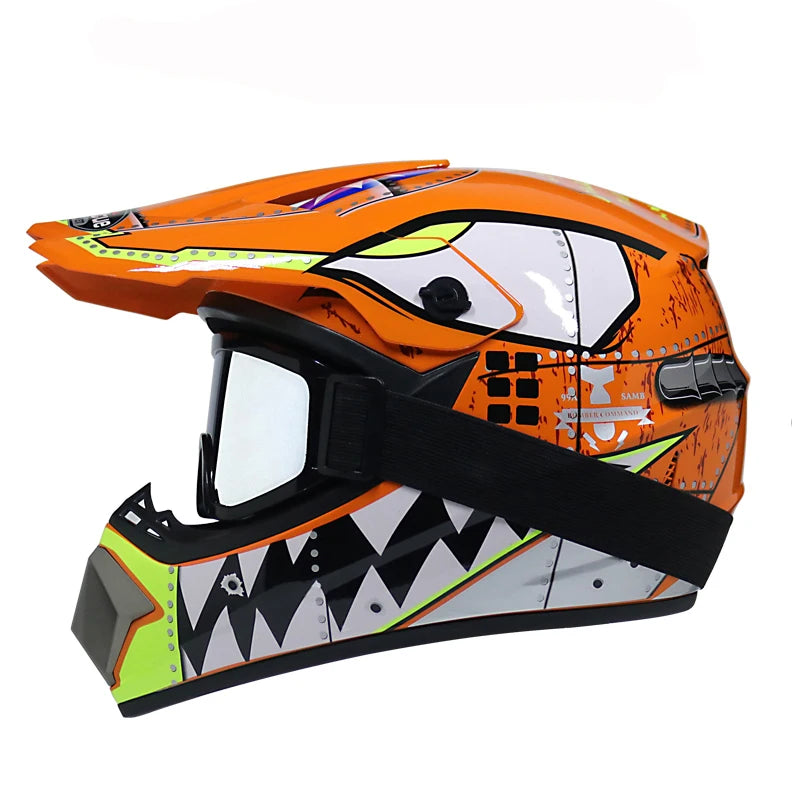 Casque moto cross enfant 10 ans / 8 ans - Helmetix RDX 69