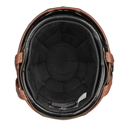 Casque moto vintage avec lunette - Helmetix NXV 265