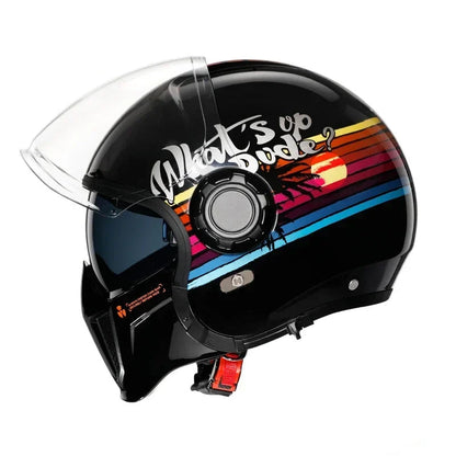 Casque moto vintage modulable - Helmetix CYB 1898