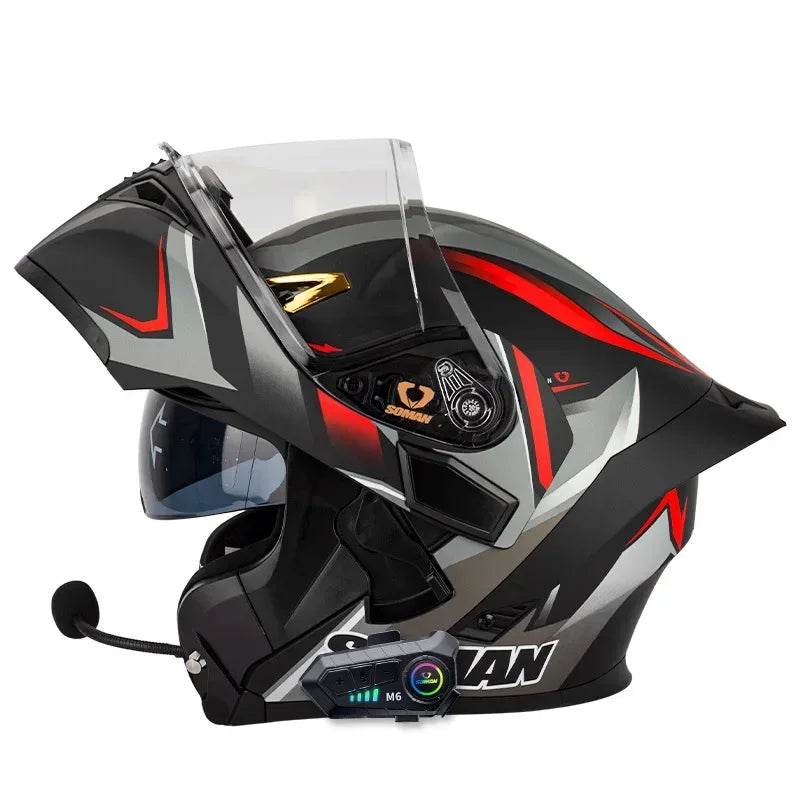 Casque moto modulable bluetooth intégré - HELMETIX B25