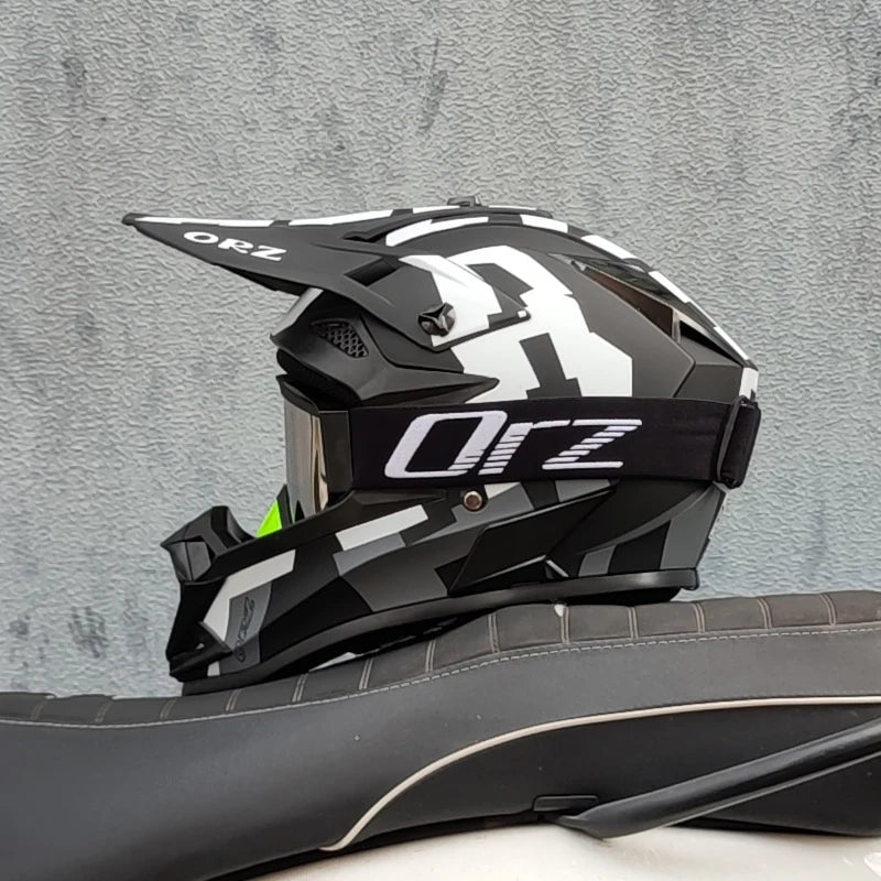 casque moto cross avec lunette - Helmetix LX 58