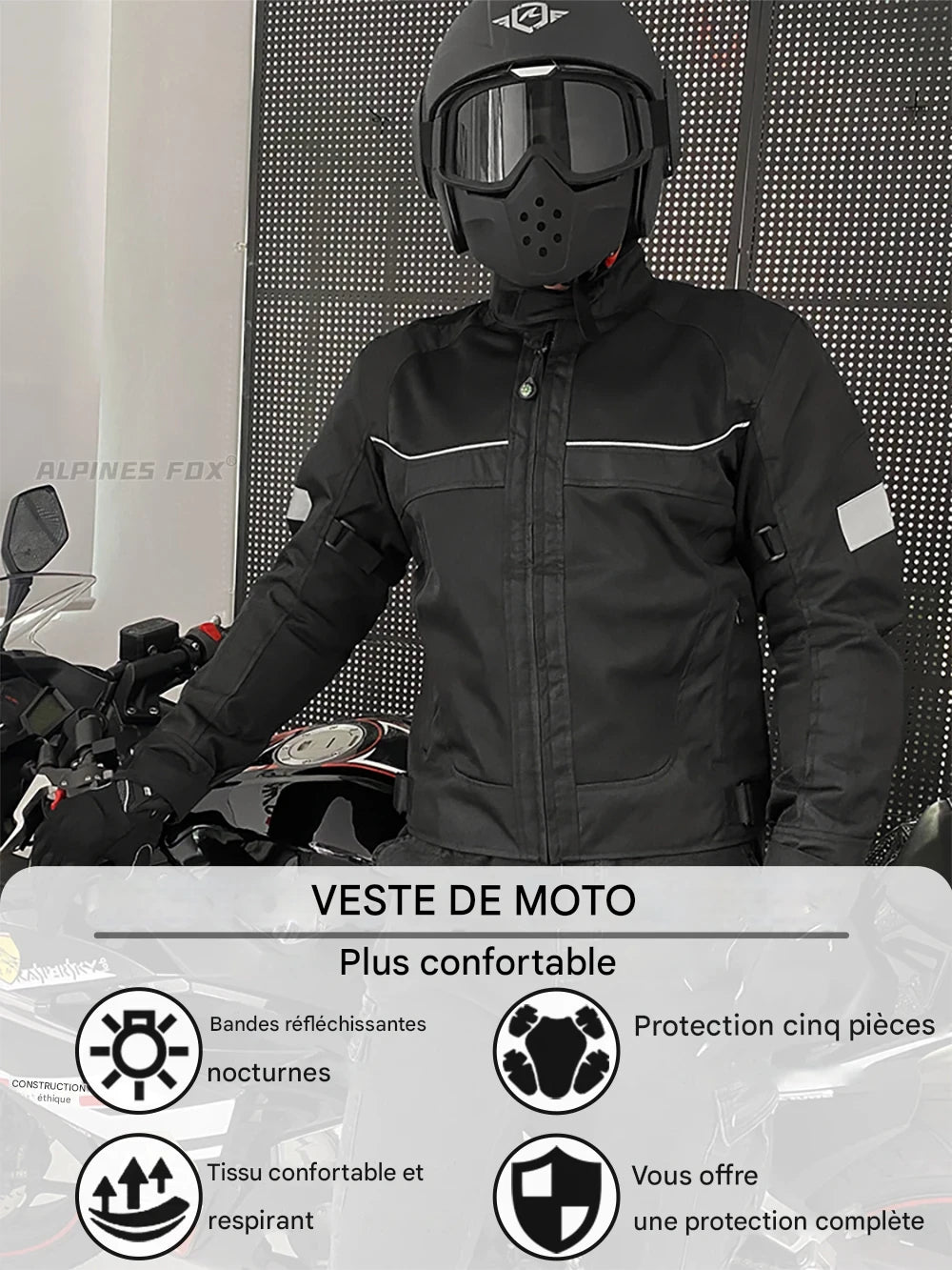 veste moto été homme (ECE) - HELMETIX TPO 236
