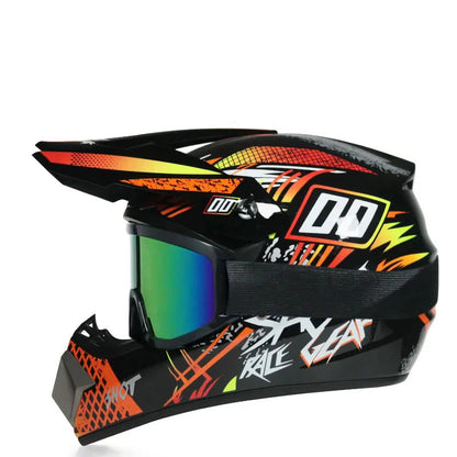 Casque moto cross enfant 10 ans / 8 ans - Helmetix RDX 69