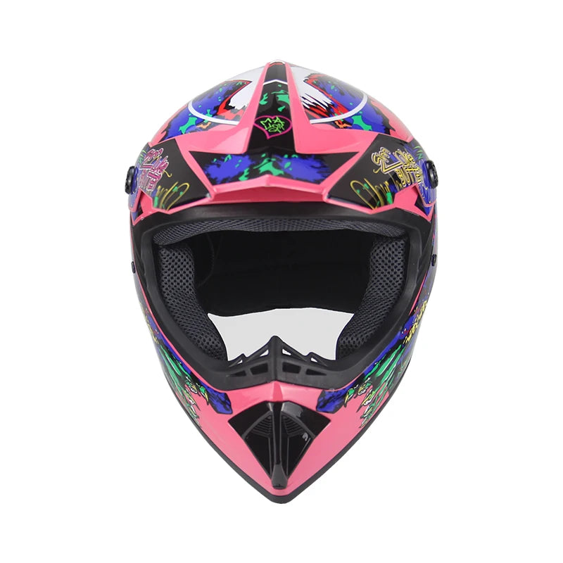 Casque de moto cross enfant / Adulte - Helmetix RED 123