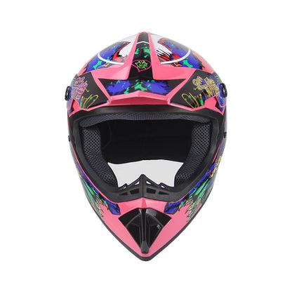 Casque de moto cross enfant / Adulte - Helmetix RED 123