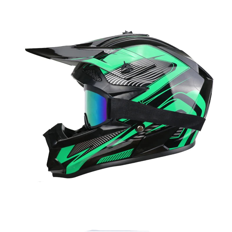 Casque moto cross bleu - Helmetix TTR 55