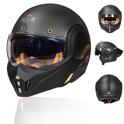 Casque moto modulable carbone - Helmetix BQR 999