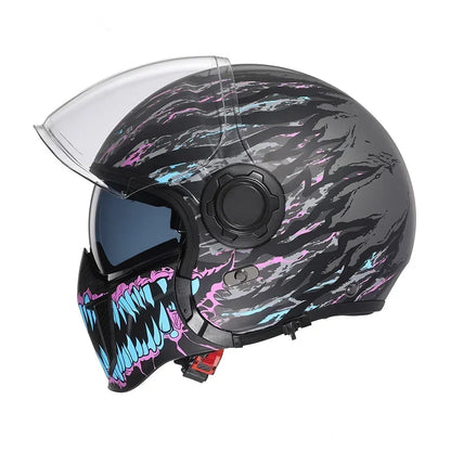 Casque moto vintage modulable - Helmetix CYB 1898