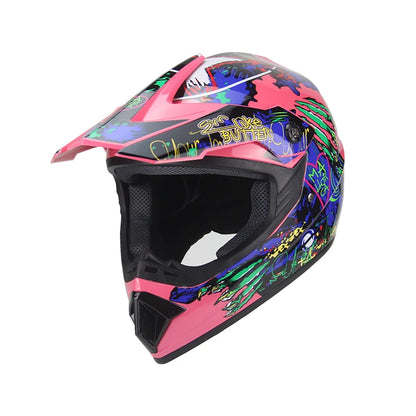 Casque de moto cross enfant / Adulte - Helmetix RED 123
