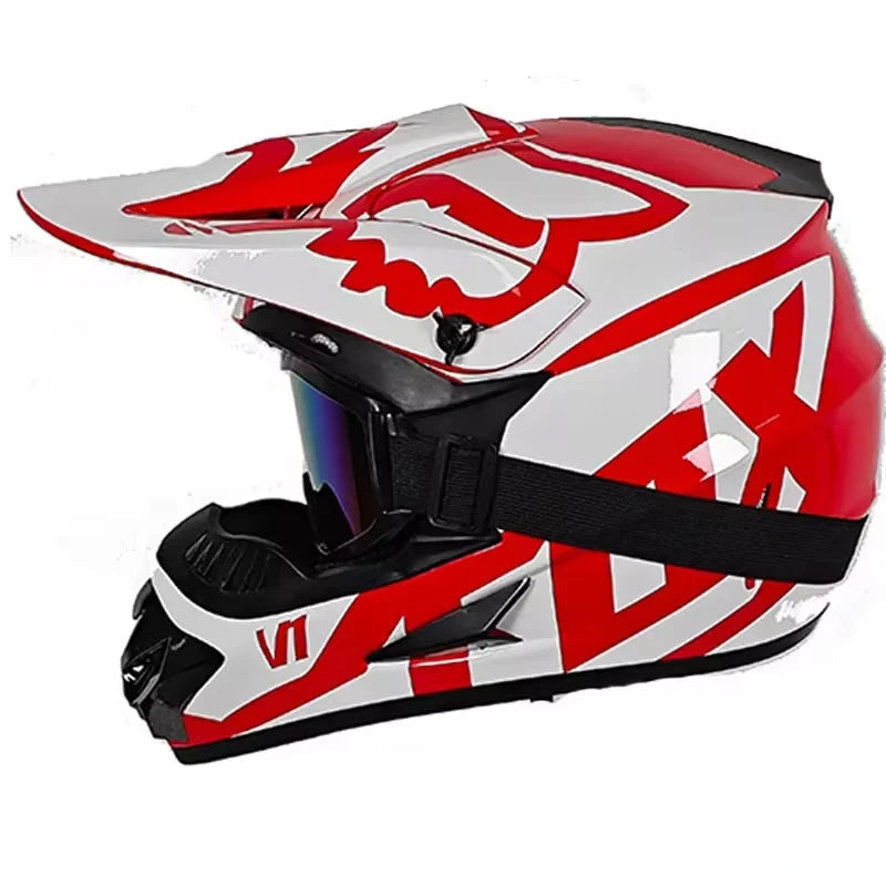 Casque moto cross rose - Helmetix SPX 88