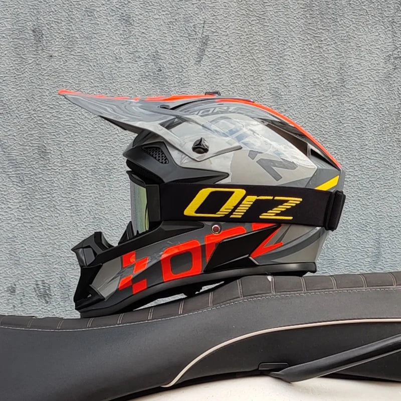 casque moto cross avec lunette - Helmetix LX 58