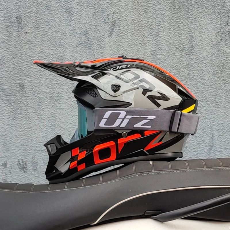 casque moto cross avec lunette - Helmetix LX 58