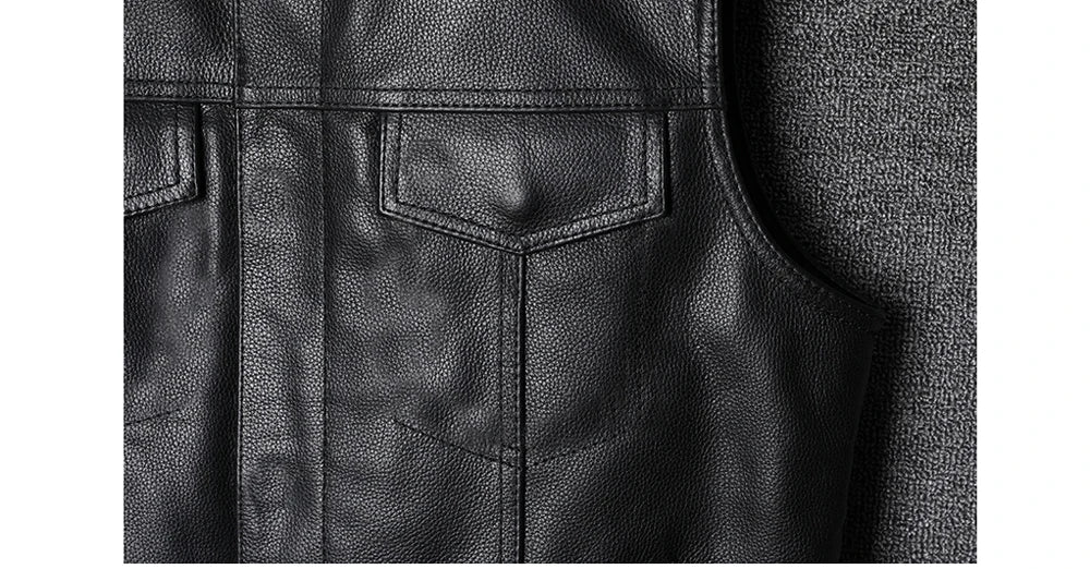 veste en cuir sans manche - helmetix ANR 69