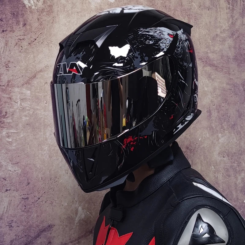 Casque intégral pour moto - Helmetix MX 254
