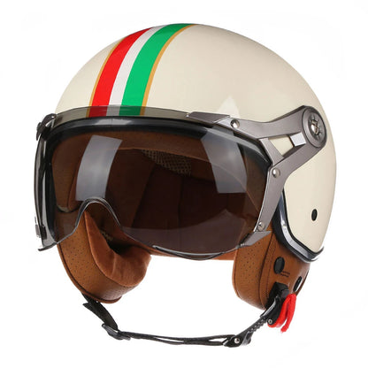 Casque moto jaune vintage - Helmetix BKL 1780