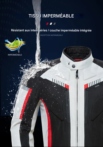 blouson hiver homme moto (protection) - helmetix HJK 168