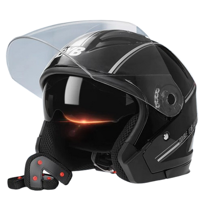 Casque jet moto blanc - Helmetix BLA 77