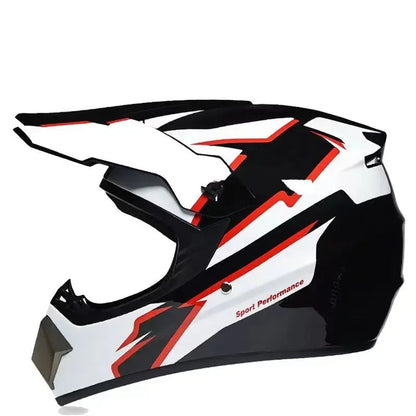 Casque moto enfant rouge - Helmetix RDS 93