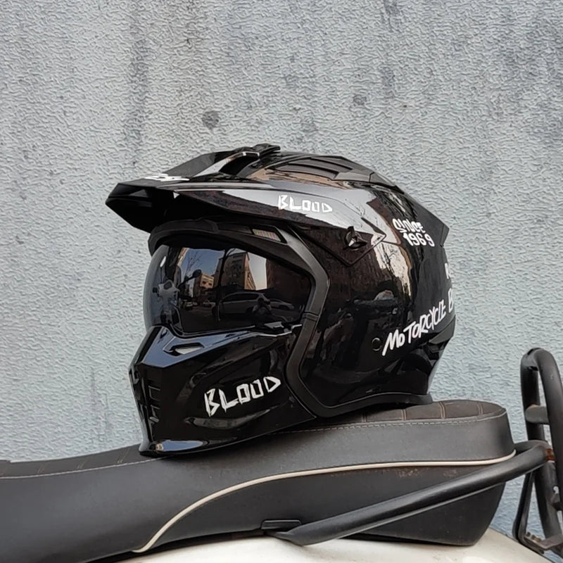 Casque moto vintage integral - Helmetix IPLM 56