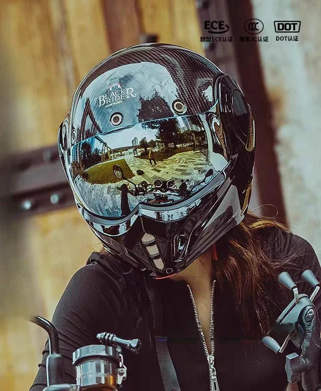 Casque moto modulable carbone - Helmetix BQR 999