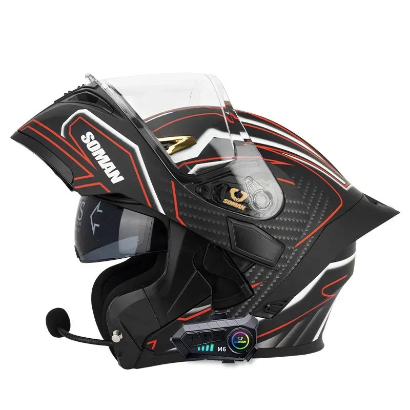 Casque moto modulable bluetooth intégré - HELMETIX B25