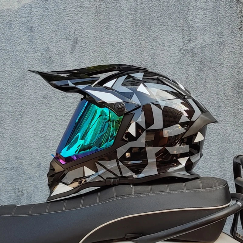 Casque moto cross carbone - Helmetix LX 56