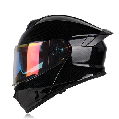 Casque moto noir et rouge - Helmetix MXT 963