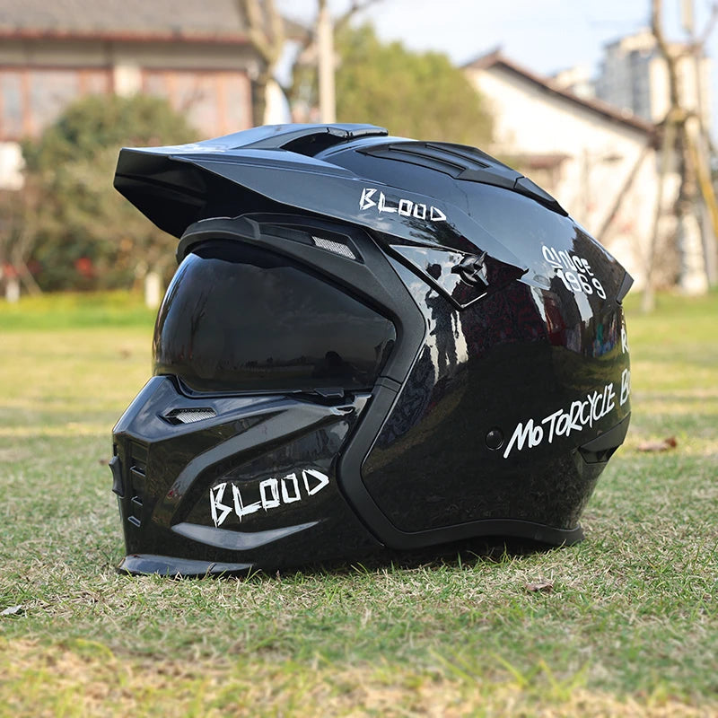 Casque moto cross vintage - HELMETIX VIX 1475