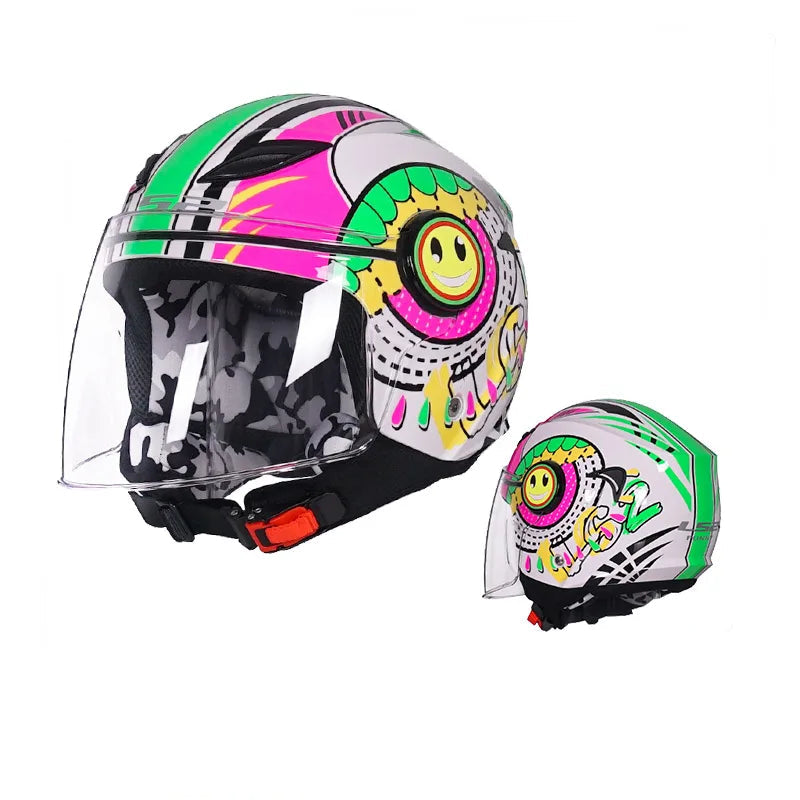 Casque moto enfant 50 cm - Helmetix JRK 34