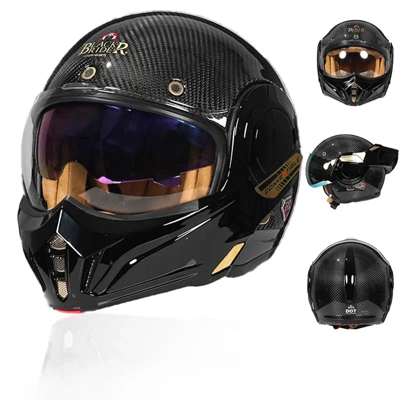 Casque moto modulable carbone - Helmetix BQR 999