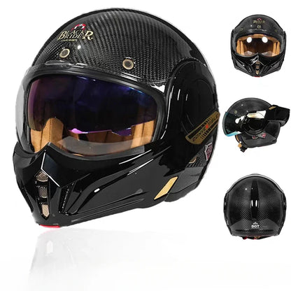 Casque moto modulable carbone - Helmetix BQR 999