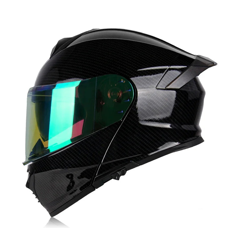 Casque moto noir et rouge - Helmetix MXT 963