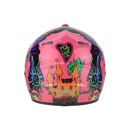 Casque de moto cross enfant / Adulte - Helmetix RED 123