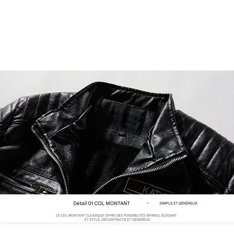 veste moto cuir homme vintage - helmetix CP256