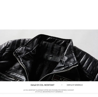 veste moto cuir homme vintage - helmetix CP256
