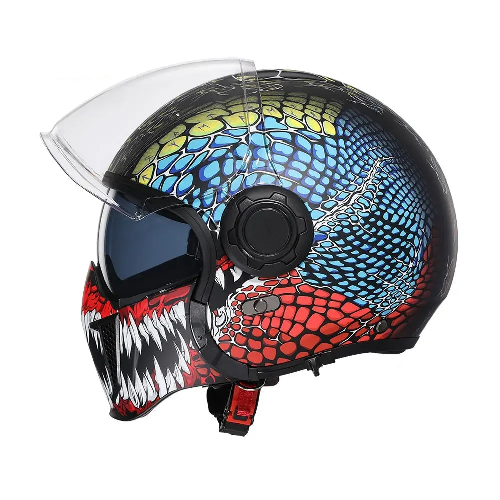 Casque moto vintage modulable - Helmetix CYB 1898