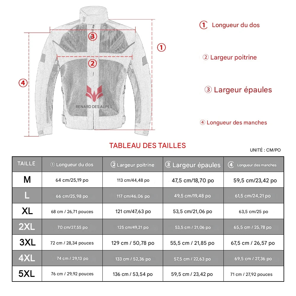 veste moto été homme (ECE) - HELMETIX TPO 236