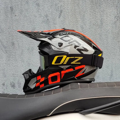 casque moto cross avec lunette - Helmetix LX 58