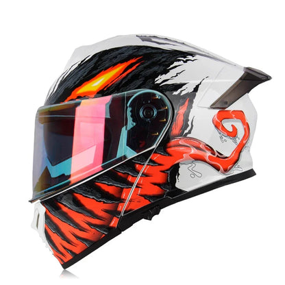 Casque moto noir et rouge - Helmetix MXT 963