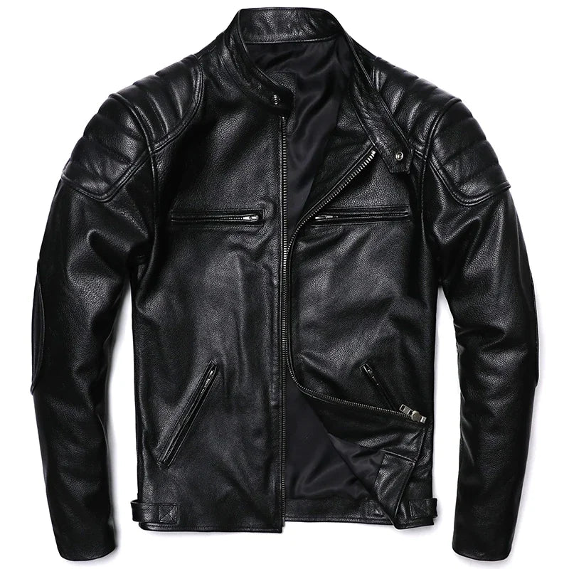 veste moto en cuir homme - helmetix CP 100