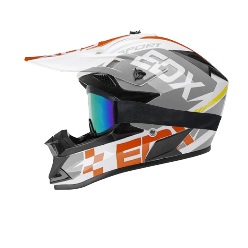 Casque moto cross bleu - Helmetix TTR 55