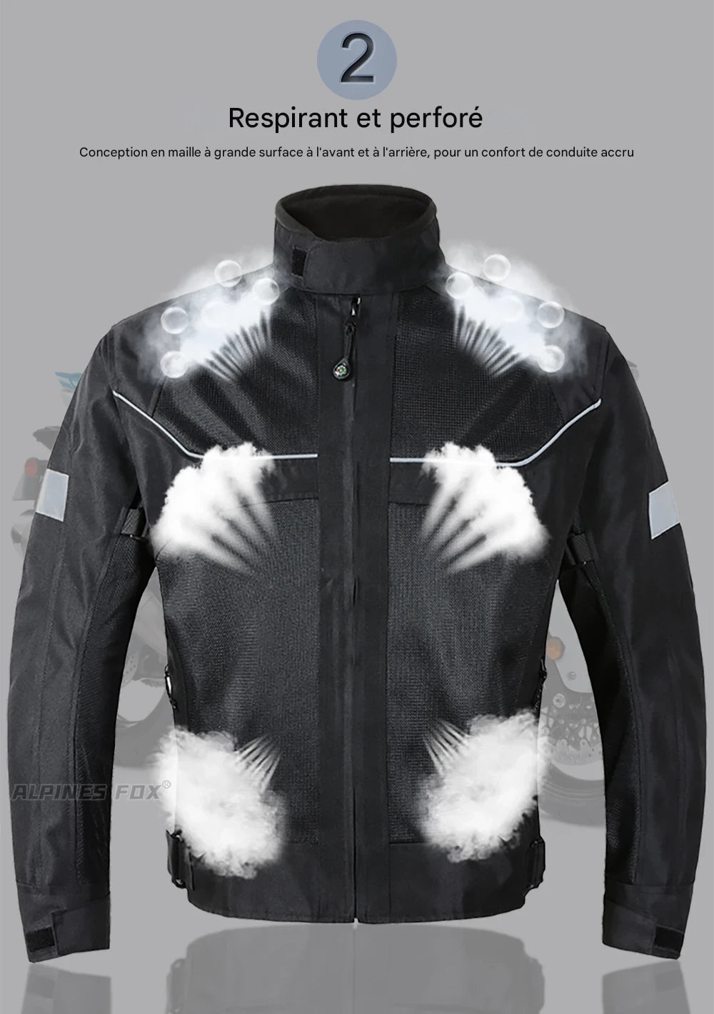 veste moto été homme (ECE) - HELMETIX TPO 236