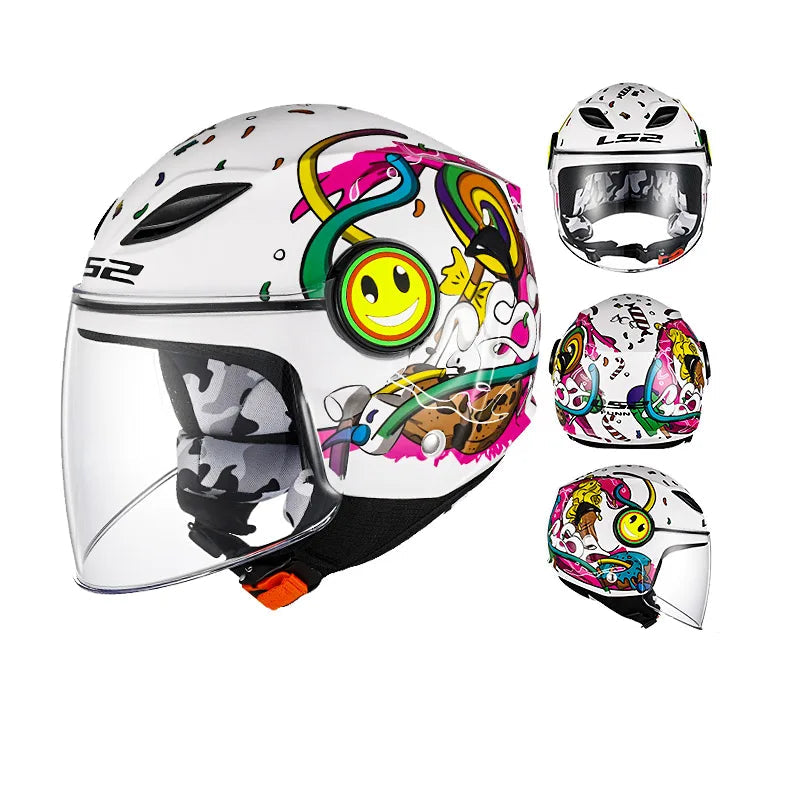 Casque moto enfant 50 cm - Helmetix JRK 34